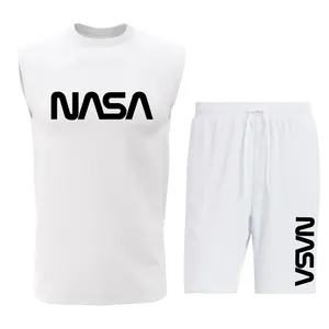ست تاپ و شلوارک مردانه طرح ناسا مدل N009W
