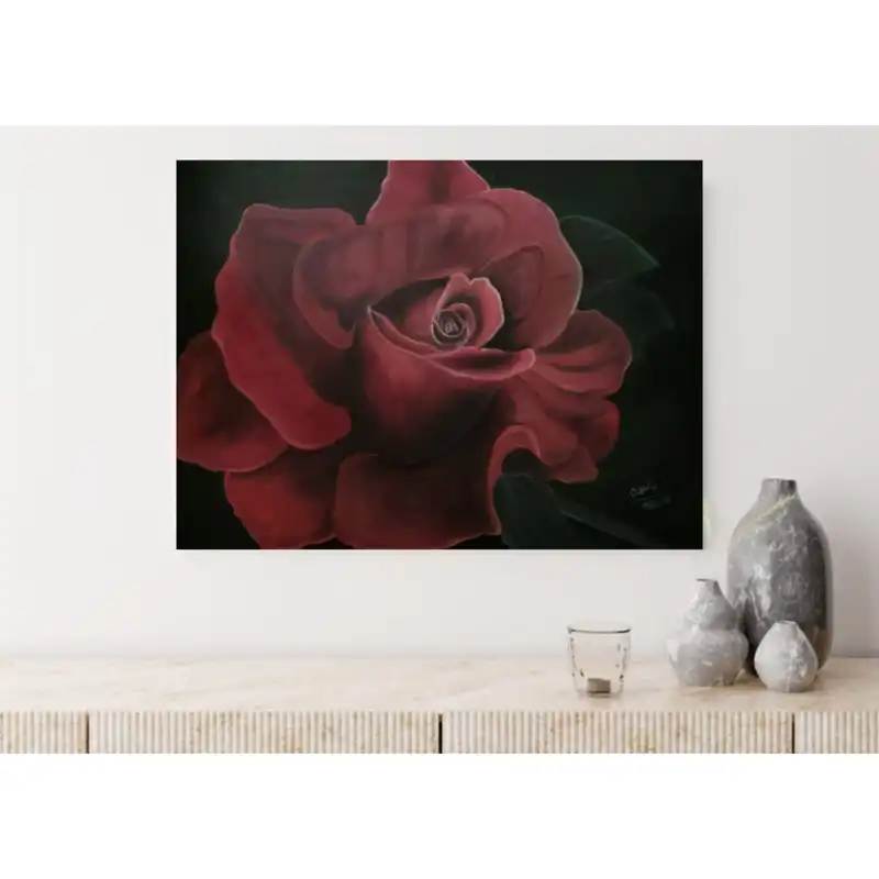 تابلو نقاشی رنگ روغن طرح رز کد 01