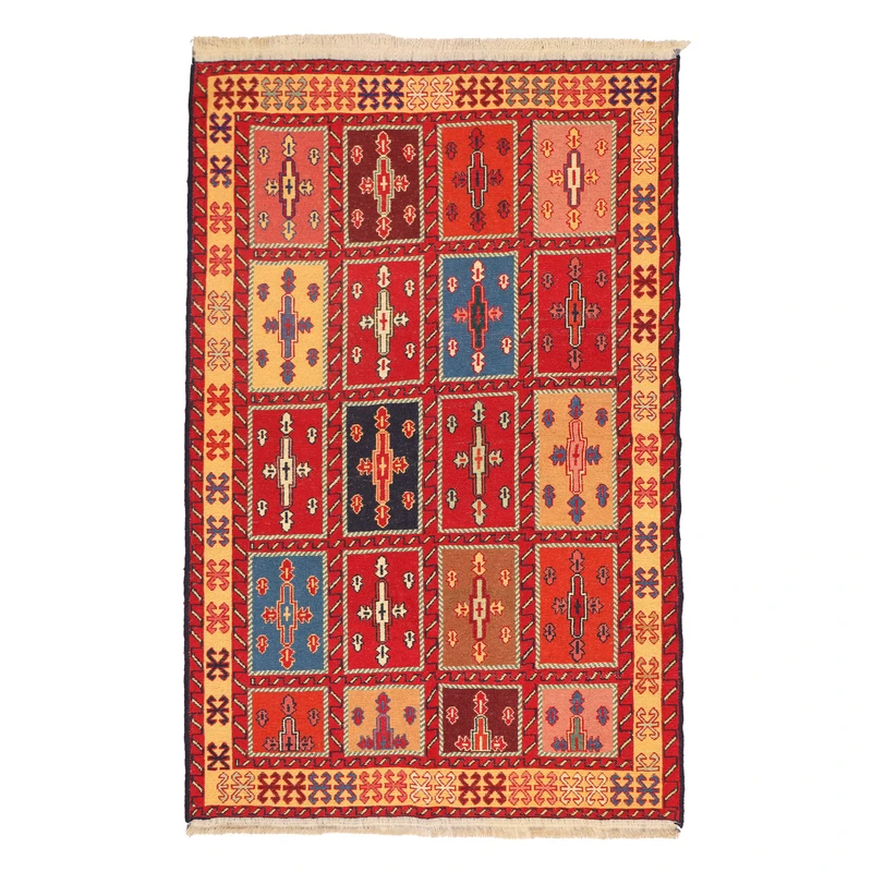 گلیم دستبافت یک ونیم متری مدل ورنی کد 40411166