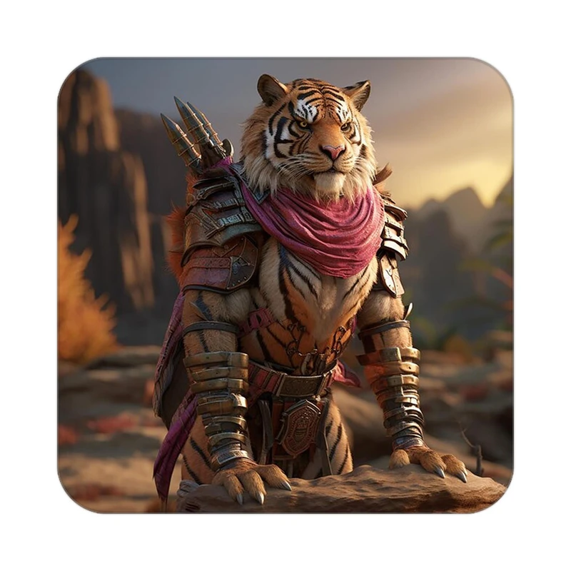 زیر لیوانی کاکتی طرح شیر مدل mp24337