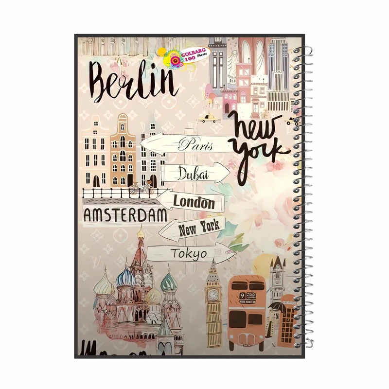 دفتر مشق 100 برگ گلبرگ مدل دانشجویی کد 8335