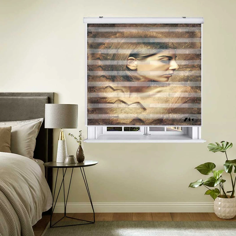 پرده زبرا زیو کد W4067 سایز 150X150 سانتی متر