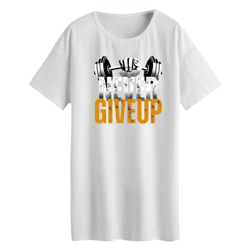 تی شرت لانگ آستین کوتاه زنانه مدل تسلیم نشو