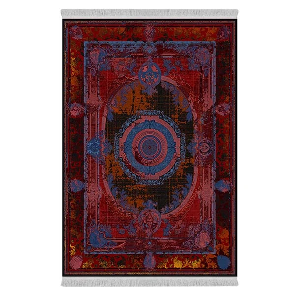 فرش پارچه‌ای دفه مدل فرشینه طرح مدرن کد 378