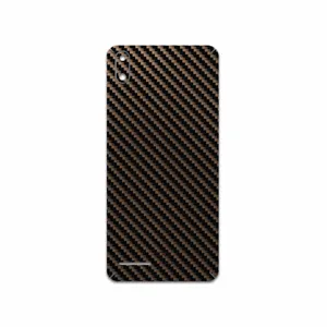MAHOOT Glossy-Brown-Fiber Cover Sticker for Lava Z51