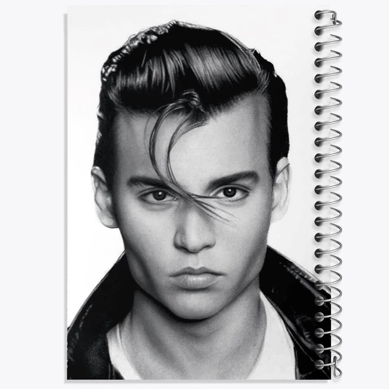 دفتر ژورنال نویسی 50 برگ خندالو مدل نقطه ای طرح جانی دپ Johnny Depp کد 3297