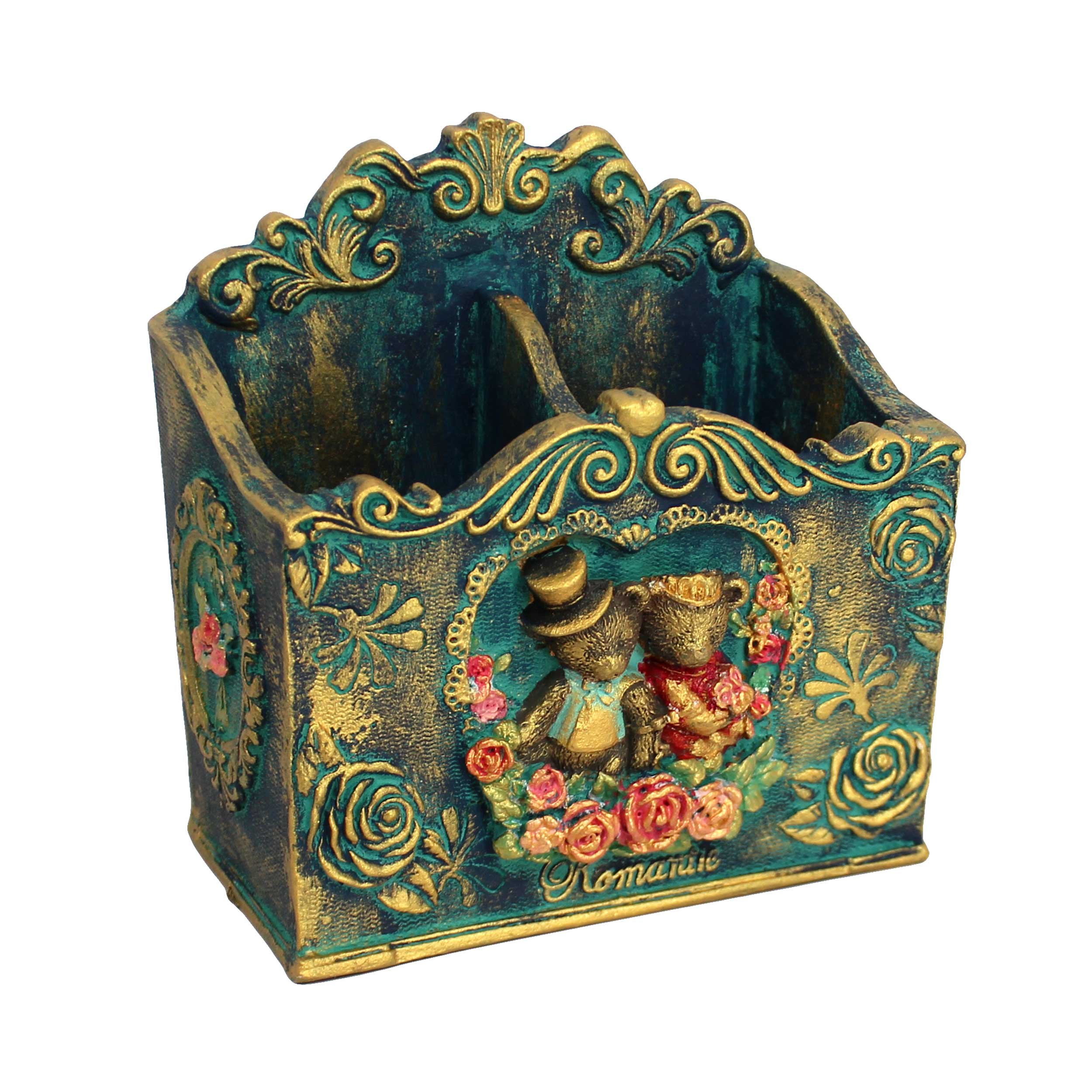 جامدادی رومیزی دست نگار مدل خانواده خرس