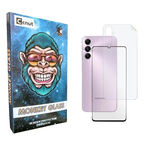 محافظ صفحه نمایش شیشه ای کوکونات مدل mnk مناسب برای گوشی موبایل سامسونگ Galaxy A25  به همراه محافظ پشت گوشی