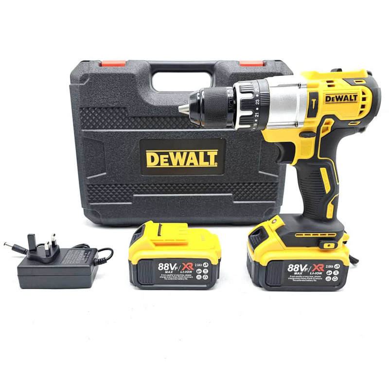 دریل پیچ گوشتی شارژی چکشی دیوالت مدل DW88V مجموعه 28 عددی