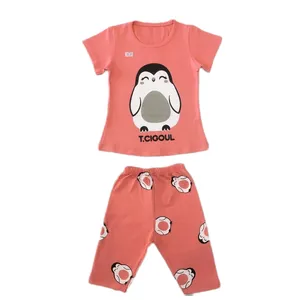 ست تی شرت و شلوارک دخترانه مدل DP1198