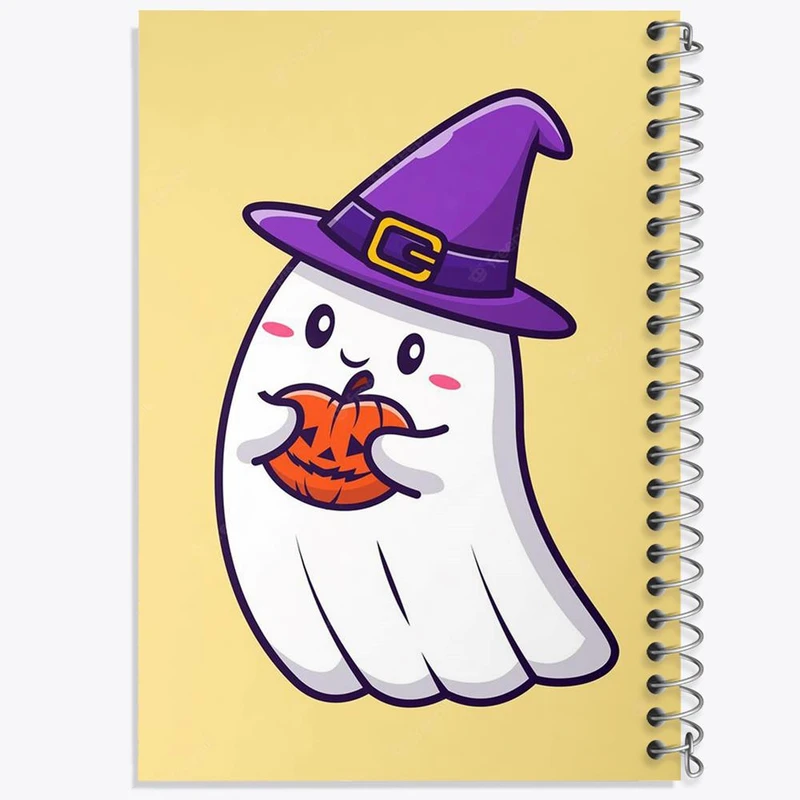 دفتر ژورنال نویسی 50 برگ خندالو مدل نقطه ای طرح هالووین کد 29511