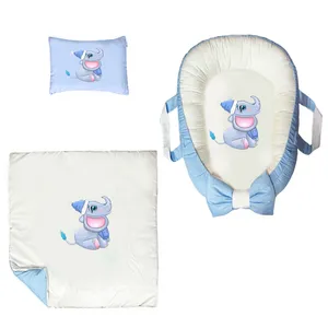 سرویس خواب سه تکه نوزاد ناریکو مدل گارد محافظ دار طرح فیل کد 0584