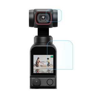 محافظ صفحه نمایش و لنز پلوز مدل HD Tempered Glass مناسب برای دوربین ورزشی دی جی آی OSMO Pocket 2