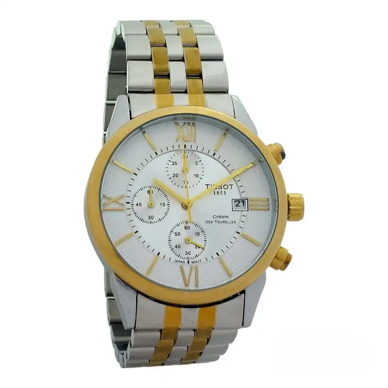 ساعت مچی عقربهای مردانه مدل سه موتور فعال کرنوگراف کد CHEMIN SR-GD-WE