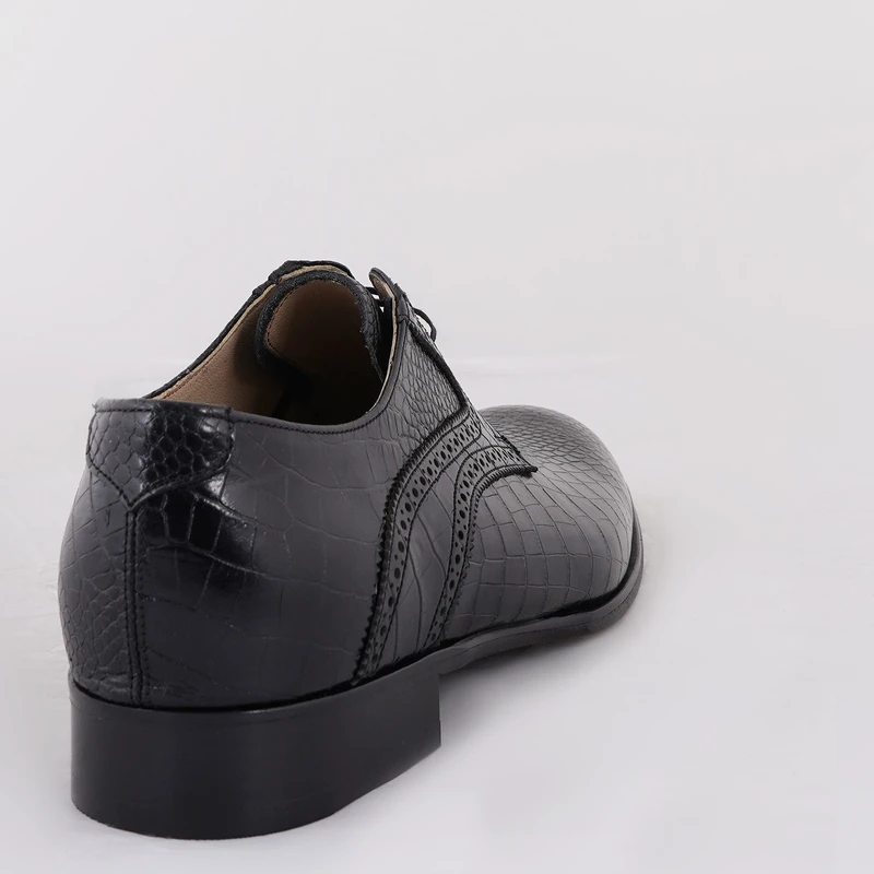 عکس شماره 3 : کفش مردانه کرمانی مدل تمام چرم طبیعی کروکو دستدوز کد 1074