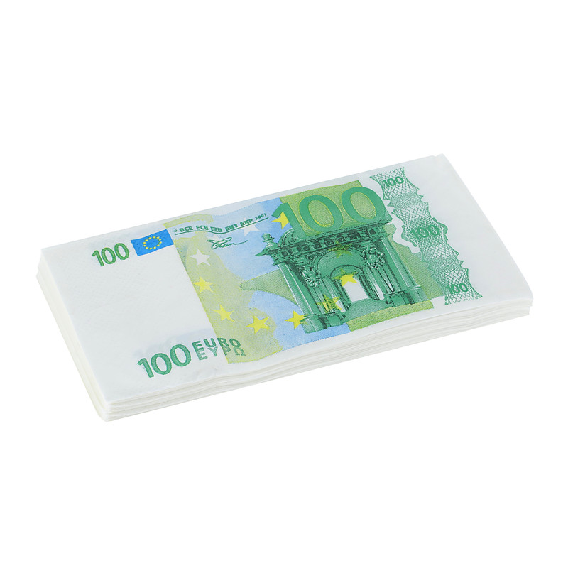 دستمال کاغذی جیبی 10 برگ طرح 100 یورویی