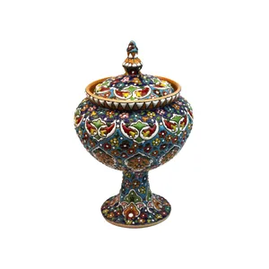 شکلات خوری میناکاری مدل پایه دار