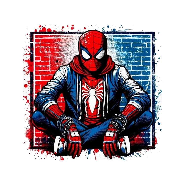 استیکر پارچه و لباس پاد آفرین مدل مرد عنکبوتی کد 1196