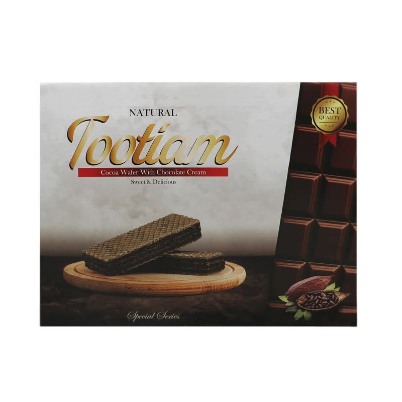 ویفر شکلات تلخ توتیام خرم - 1800 گرم