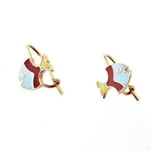 گوشواره طلا 18 عیارگالری آمانژ مدل D353