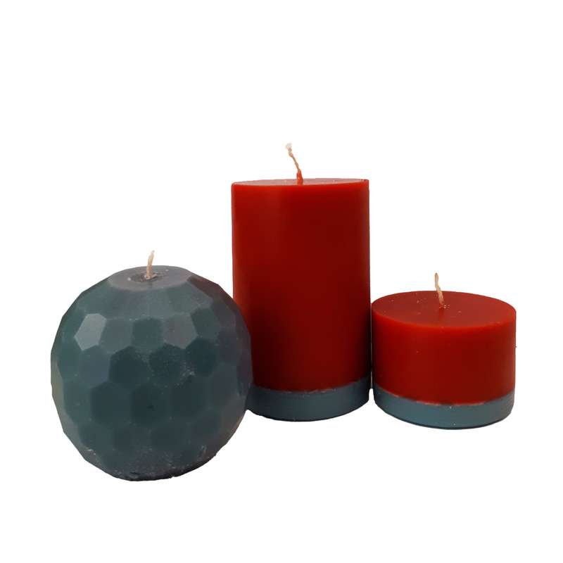 شمع دست ساز مدل box-39 مجموعه 3 عددی 