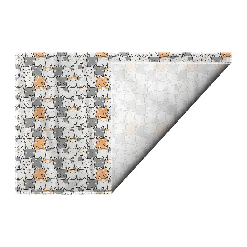 کاغذ کادو ترمه طراحان ایده مدل پترن گربه های بامزه کد strm0196