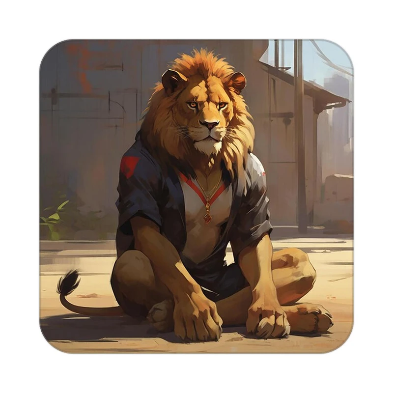 زیر لیوانی کاکتی طرح شیر مدل mp23004