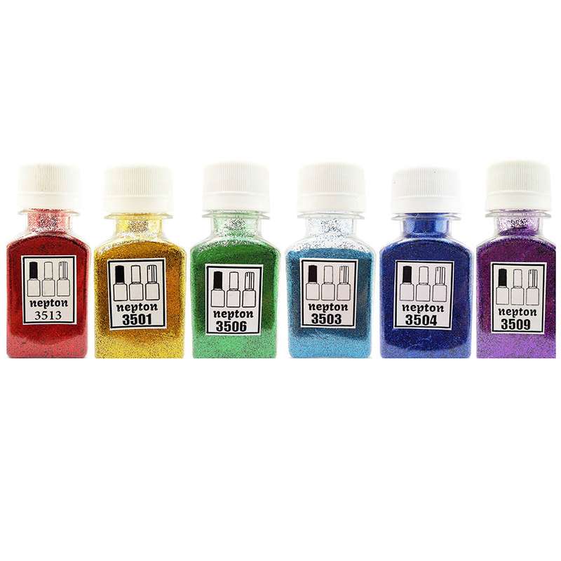 بسته 6 عددی اکلیل ناخن نپتون مدل رنگین کمان