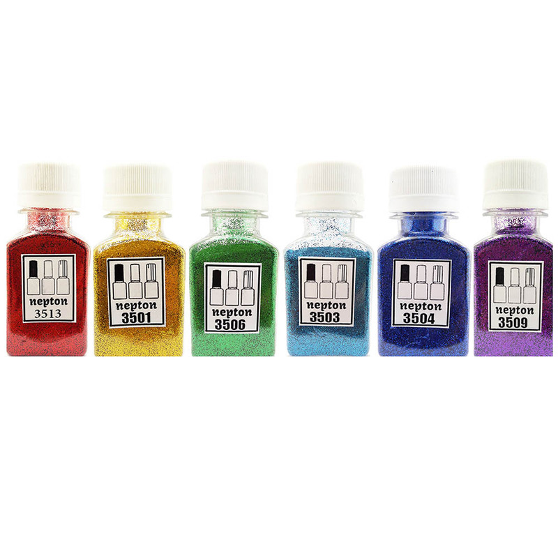 بسته 6 عددی اکلیل ناخن نپتون مدل رنگین کمان