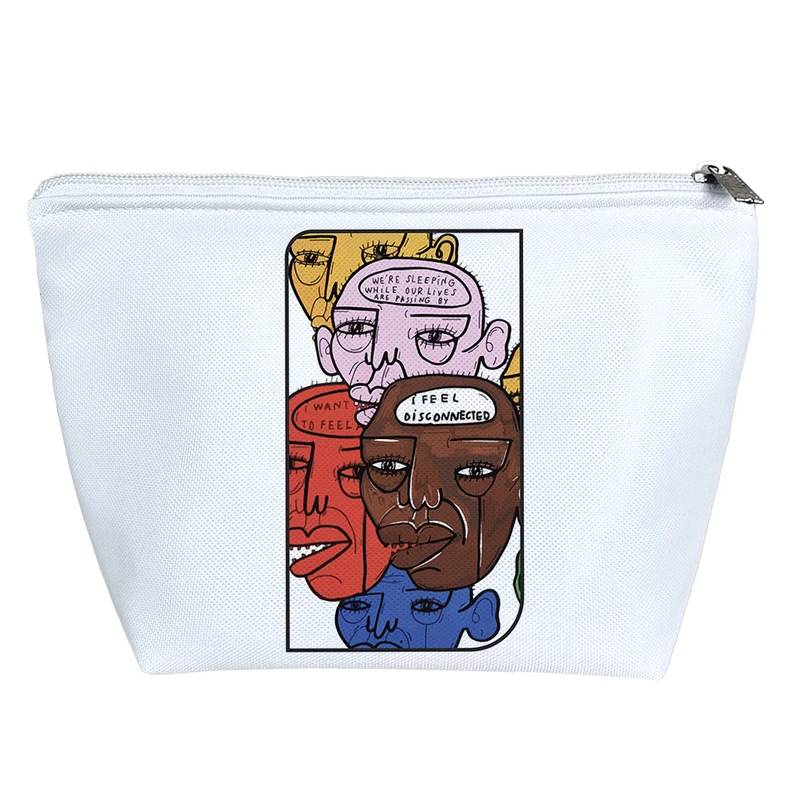 کیف لوازم آرایش دخترانه خندالو مدل چهره ها کد 9538