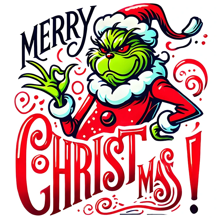 استیکر پارچه و لباس پاد آفرین مدل کریسمس کد DKST709