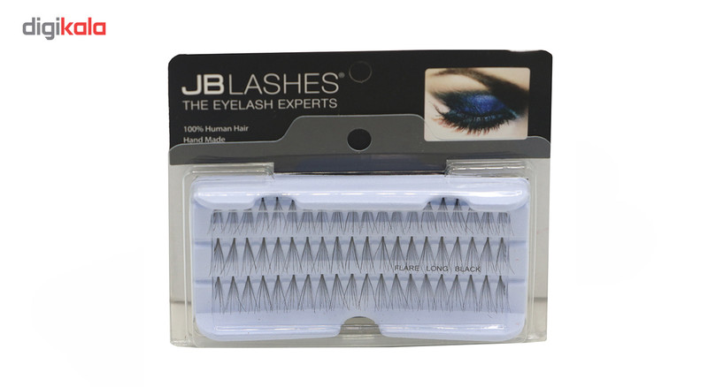 مژه مصنوعی گره‌دار جی بی لش مدل Flare Long Black