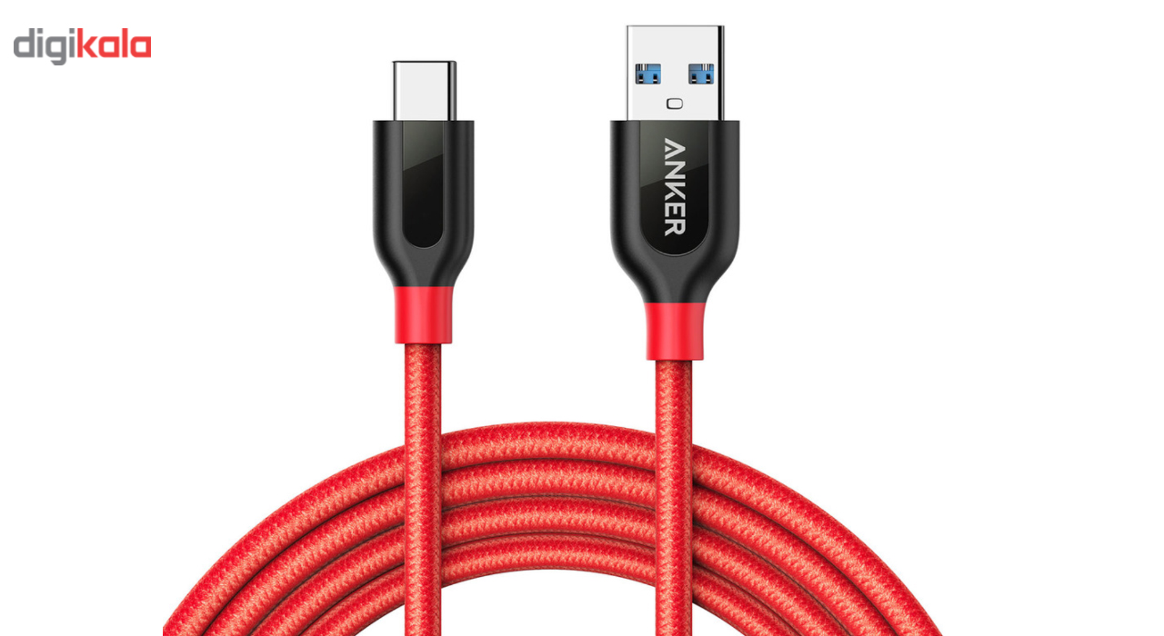 کابل تبدیل USB 3.0 به USB-C انکر مدل A8169091 PowerLine طول 1.8 متر