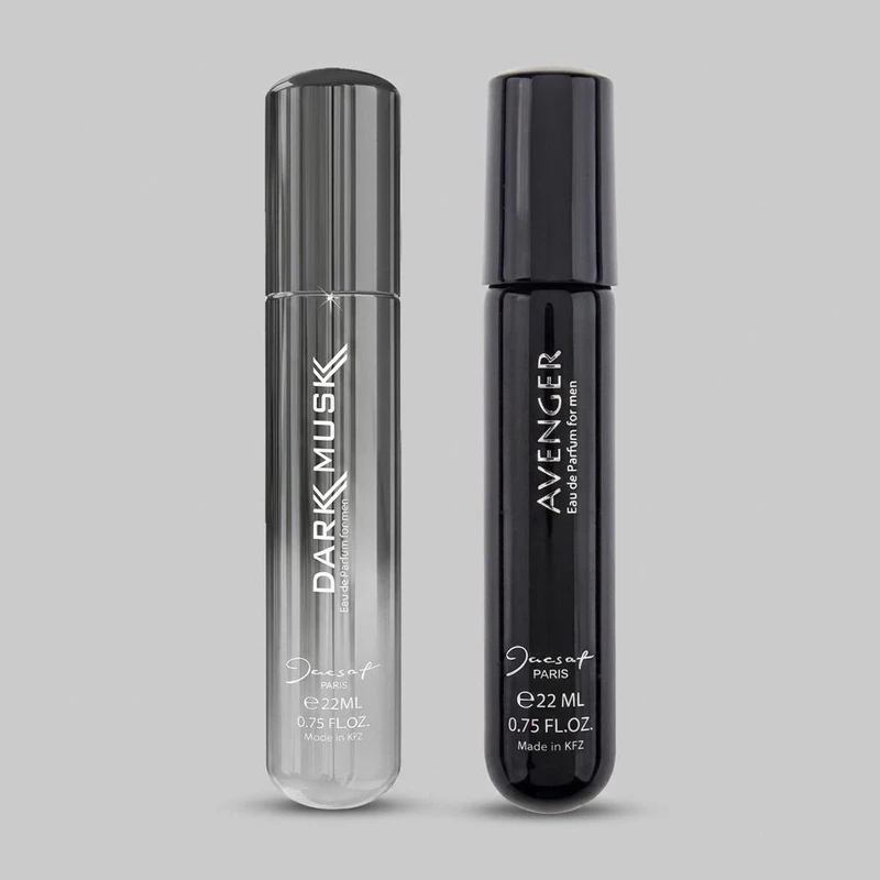 عطرجیبی مردانه ژک ساف مدل Dark Musk حجم 22 میلی لیتر به همراه عطرجیبی مردانه ژک ساف مدل Avenger حجم 22 میلی لیتر