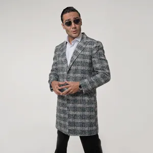 پالتو کوتاه مردانه مدل چهارخانه ماهوت 2