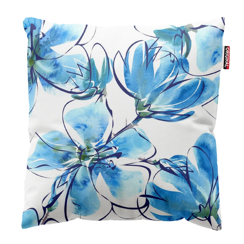 کوسن پاد آفرین مدل مینیمال طرح گل و برگ کد PK303289 سایز 30*30 سانتی متر