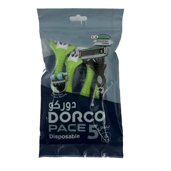 خود تراش دورکو مدل Pace 5 Disposable تحت لیسانس بسته 4 عددی