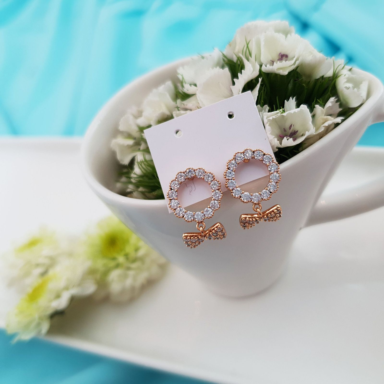 گوشواره زنانه ژوپینگ مدل پاپیون کد cs18 -  - 4