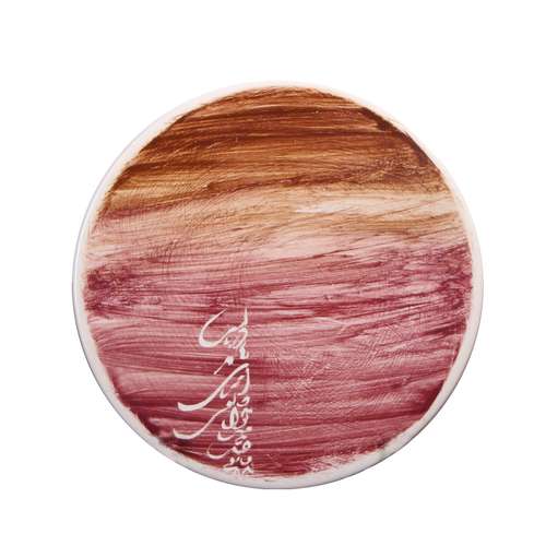 بشقاب سفالی آرانیک مدل برداشت لعاب‏ طرح ‏دریا‏ کد 1000200072 رنگ ‏زرشکی