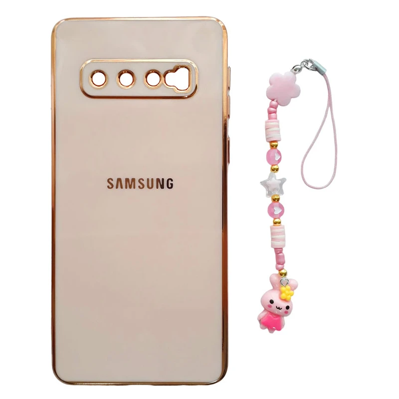کاور مدل الکتروپلیت طرح خرگوش کد A10470 مناسب برای گوشی موبایل سامسونگ Galaxy S10 به همراه بند آویز