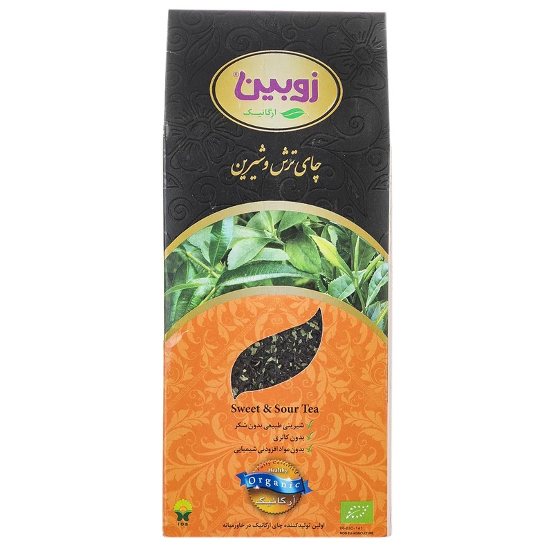 چای سیاه مخلوط ترش و شیرین ارگانیک زوبین مقدار 180 گرم
