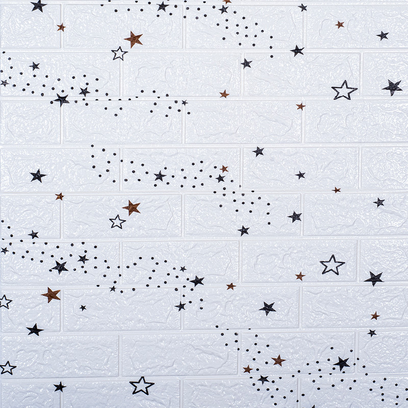 دیوارپوش مدل فومی طرح آجر ستاره بسته 6 عددی