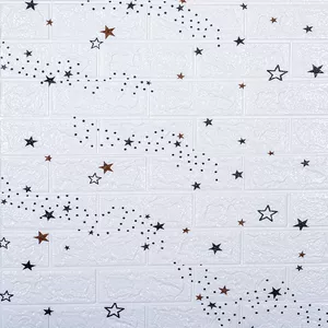 دیوارپوش مدل فومی طرح آجر ستاره بسته 6 عددی