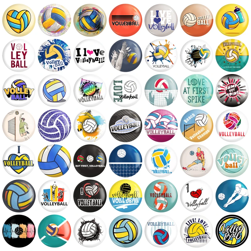 مگنت خندالو مدل والیبال Volleyball کد 105 بسته 49 عددی