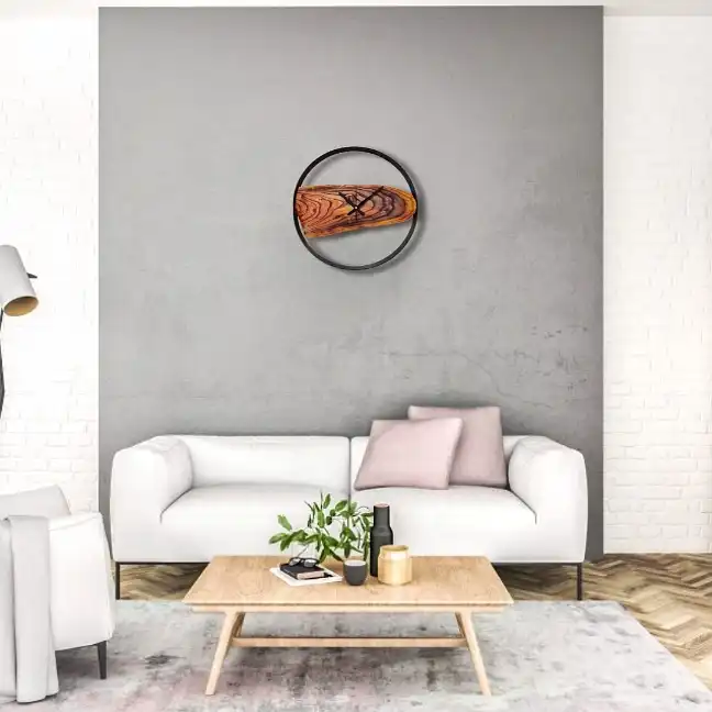 ساعت دیواری چوبی مدل روستیک