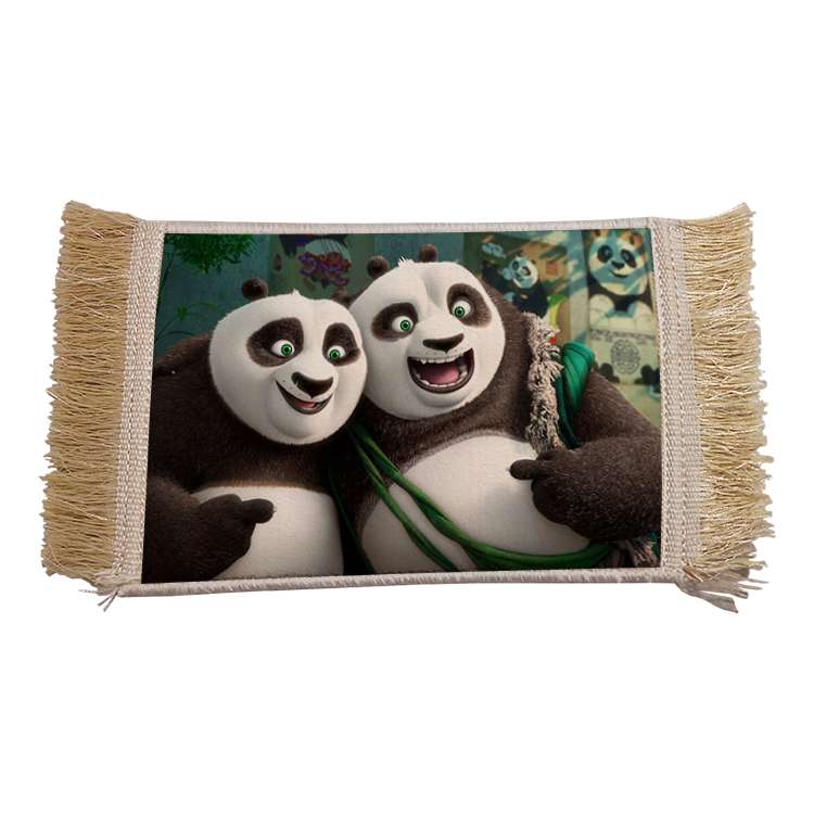 فرش ماشینی دیوارکوب مدل پاندا کونگ فو کار کد 17