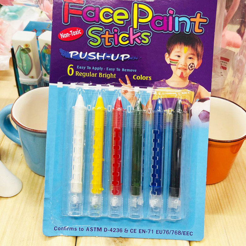 رنگ گریم صورت مدل face paint بسته 6 عددی