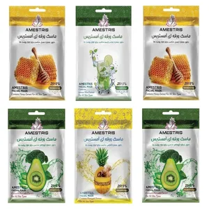 ماسک صورت آمستریس مدل پروتئینه مناسب برای پوست چرب و مختلط وزن 25 گرم بسته 6 عددی