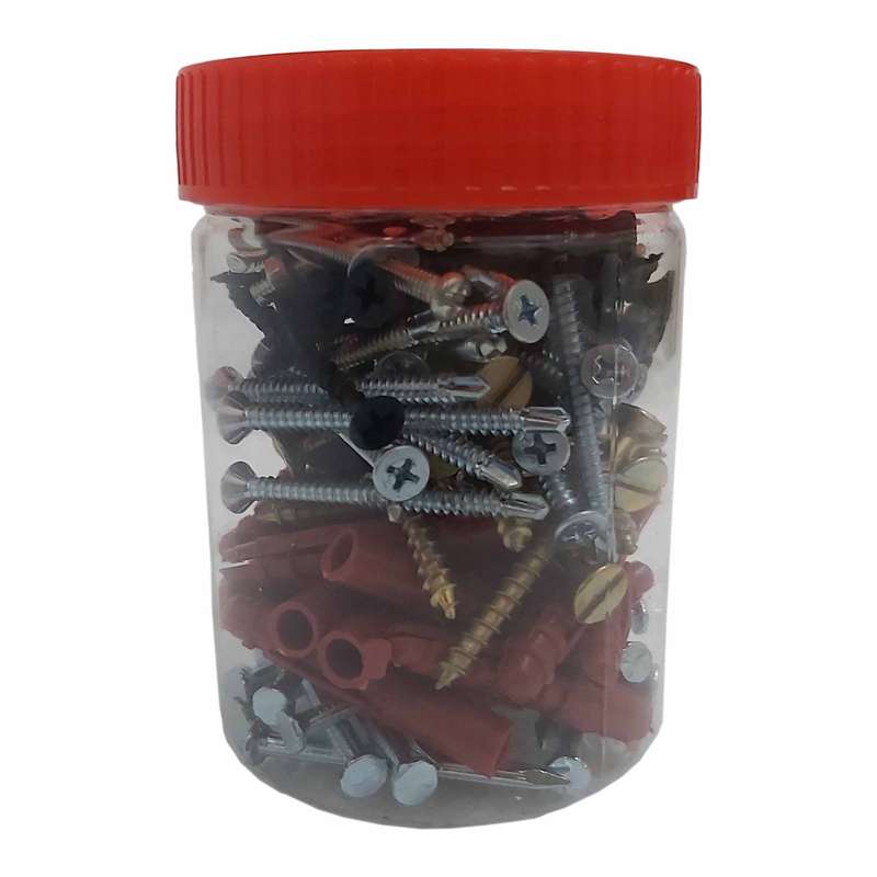 مجموعه پیچ و مهره و رولپلاک و میخ مدل AZ160 مجموعه 160 عددی