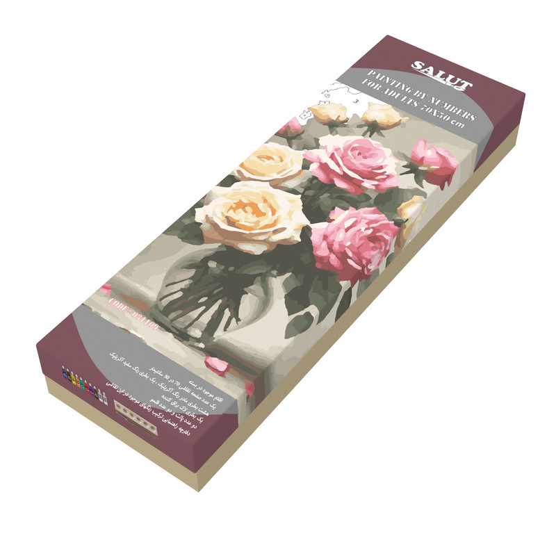 بسته رنگ آمیزی سالوت مدل آکرولیک کد 031109 مجموعه 18 عددی